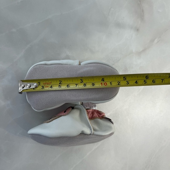 Genuine Leather Baby Infant Shoes Tickle Toes Elastic Enclosure Slip-on Moccasin - Picture 6 of 7